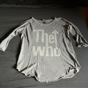 JUNK FOOD The Who retro/vintage distressed 3/4 sleeve tee